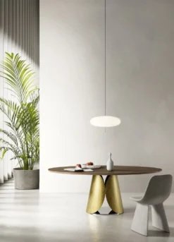 Casa Padrino Luxus Esstisch Braun / Gold / Silber 200 cm - Made in Italy