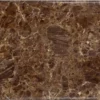 Casa Padrino Luxus Esstisch Braun / Gold 200 x 100 x H. 77 cm - Rechteckiger Esszimmertisch mit Kunstmarmor Tischplatte und Edelstahl Beinen - Luxus Esszimmer Möbel