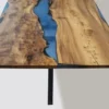 Casa Padrino Luxus Esstisch Braun / Blau / Schwarz 250 cm