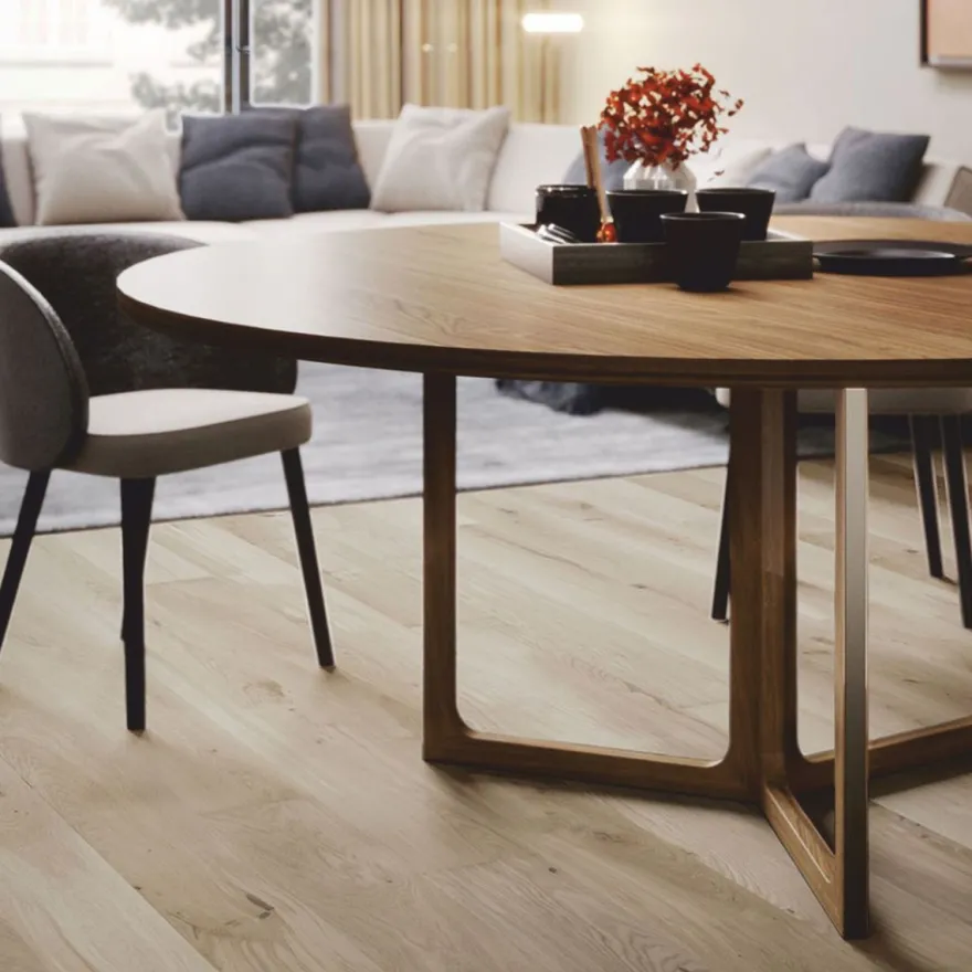 Casa Padrino Luxus Esstisch Braun Ø 130 cm - Esszimmer Möbel - Made in Italy