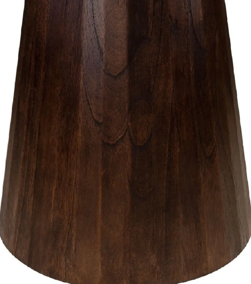 Casa Padrino Luxus Esstisch Dunkelbraun Ø 120 x H. 76 cm - Runder Massivholz Küchentisch - Esszimmer Möbel - Küchen Möbel - Luxus Möbel - Luxus Einrichtung