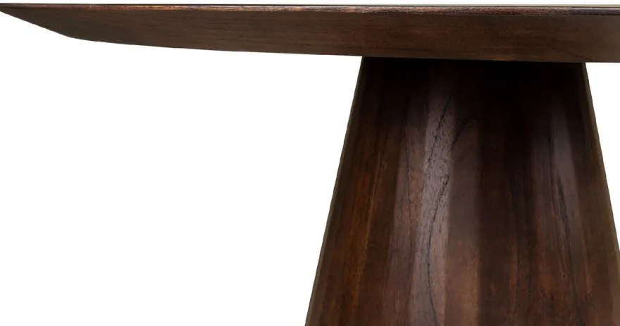 Casa Padrino Luxus Esstisch Dunkelbraun Ø 120 x H. 76 cm - Runder Massivholz Küchentisch - Esszimmer Möbel - Küchen Möbel - Luxus Möbel - Luxus Einrichtung