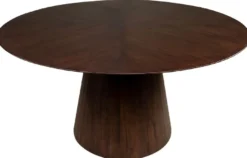Casa Padrino Luxus Esstisch Dunkelbraun Ø 150 x H. 76 cm - Runder Massivholz Küchentisch - Esszimmer Möbel - Küchen Möbel - Luxus Möbel - Luxus Einrichtung