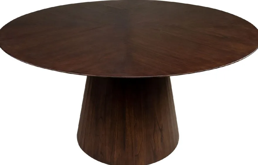 Casa Padrino Luxus Esstisch Dunkelbraun Ø 150 x H. 76 cm - Runder Massivholz Küchentisch - Esszimmer Möbel - Küchen Möbel - Luxus Möbel - Luxus Einrichtung