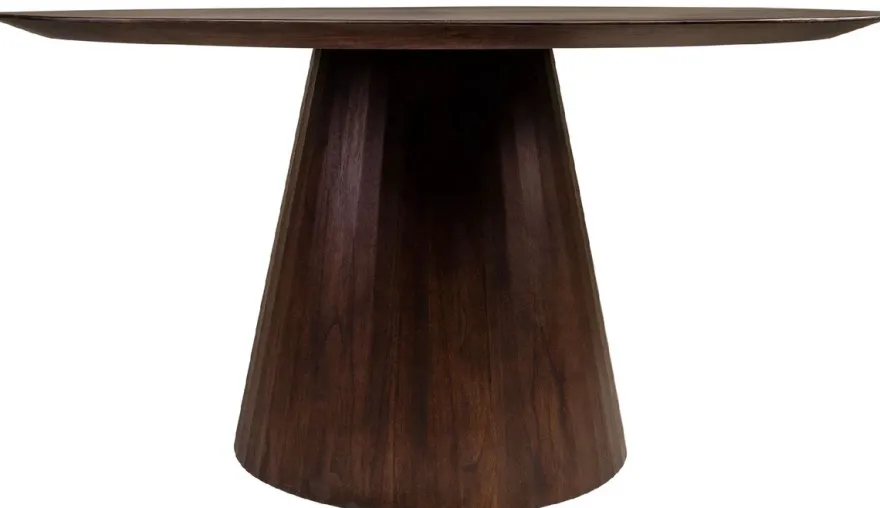Casa Padrino Luxus Esstisch Dunkelbraun Ø 150 x H. 76 cm - Runder Massivholz Küchentisch - Esszimmer Möbel - Küchen Möbel - Luxus Möbel - Luxus Einrichtung