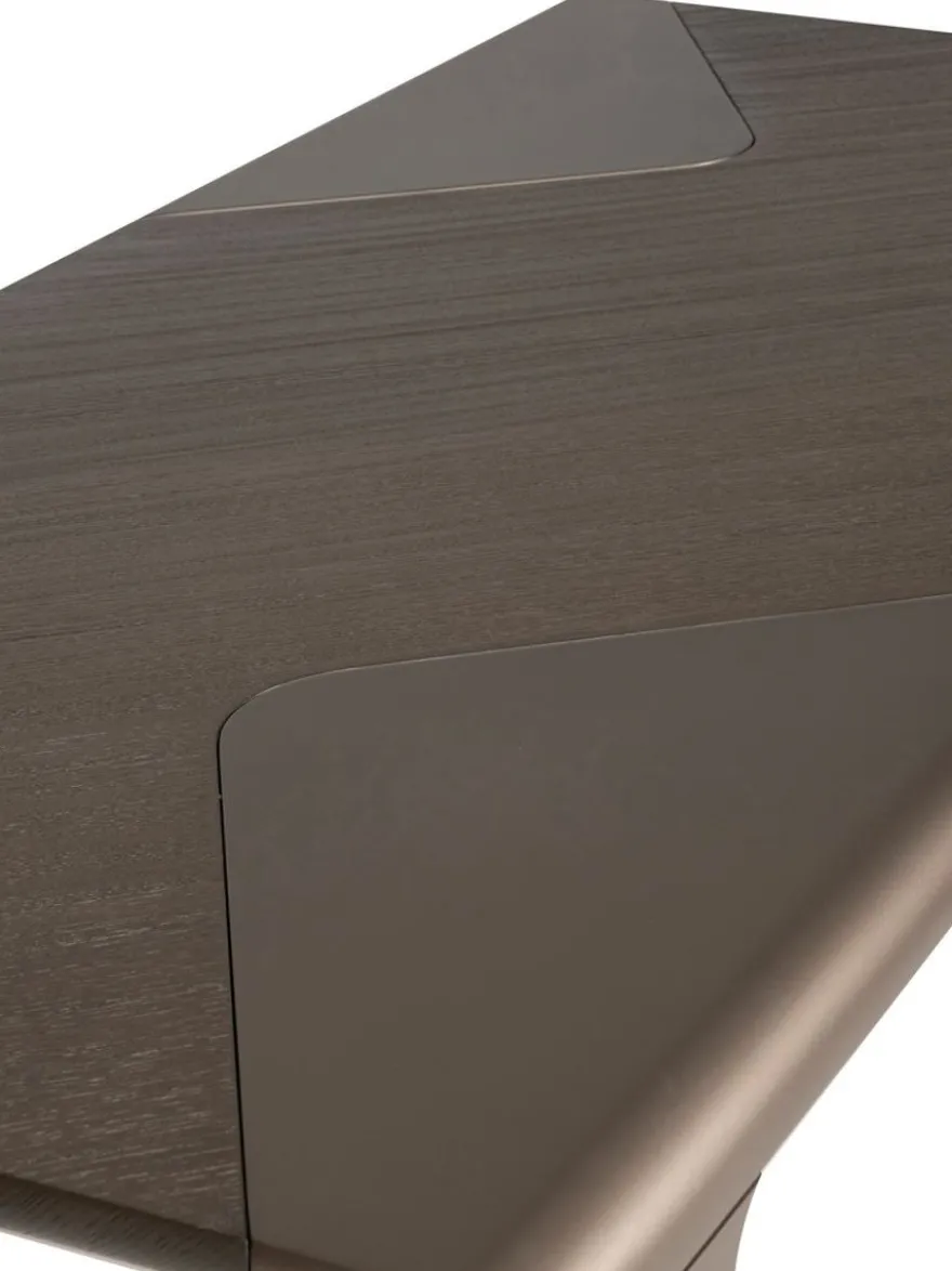 Casa Padrino Luxus Esstisch Dunkelbraun / Bronze 235 x 110 x H. 77 cm - Rechteckiger Esszimmertisch - Esszimmer Möbel - Hotel Möbel - Luxus Möbel - Luxus Qualität