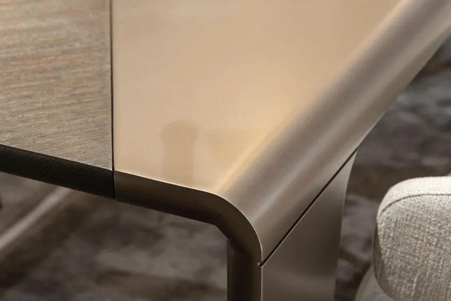 Casa Padrino Luxus Esstisch Dunkelbraun / Bronze 235 x 110 x H. 77 cm - Rechteckiger Esszimmertisch - Esszimmer Möbel - Hotel Möbel - Luxus Möbel - Luxus Qualität