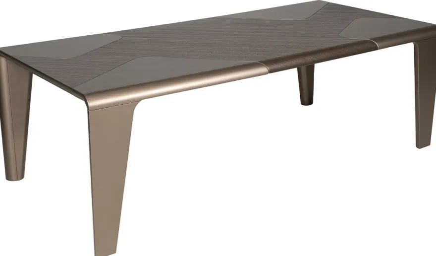 Casa Padrino Luxus Esstisch Dunkelbraun / Bronze 235 x 110 x H. 77 cm - Rechteckiger Esszimmertisch - Esszimmer Möbel - Hotel Möbel - Luxus Möbel - Luxus Qualität