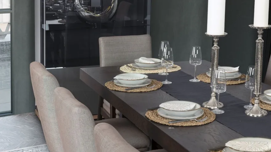 Casa Padrino Luxus Esstisch Dunkelbraun / Dunkelgrau - Verschiedene Größen - Rechteckiger Küchentisch mit Massivholz Tischplatte und Metall Beinen - Esszimmer Möbel - Küchen Möbel - Luxus Möbel