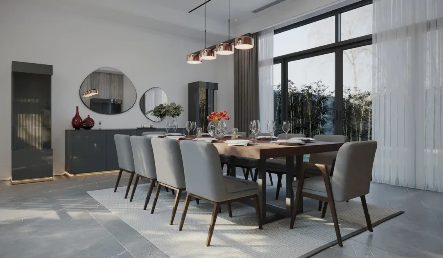 Casa Padrino Luxus Esstisch Dunkelbraun / Dunkelgrau - Verschiedene Größen - Rechteckiger Küchentisch mit Massivholz Tischplatte und Metall Beinen - Esszimmer Möbel - Küchen Möbel - Luxus Möbel