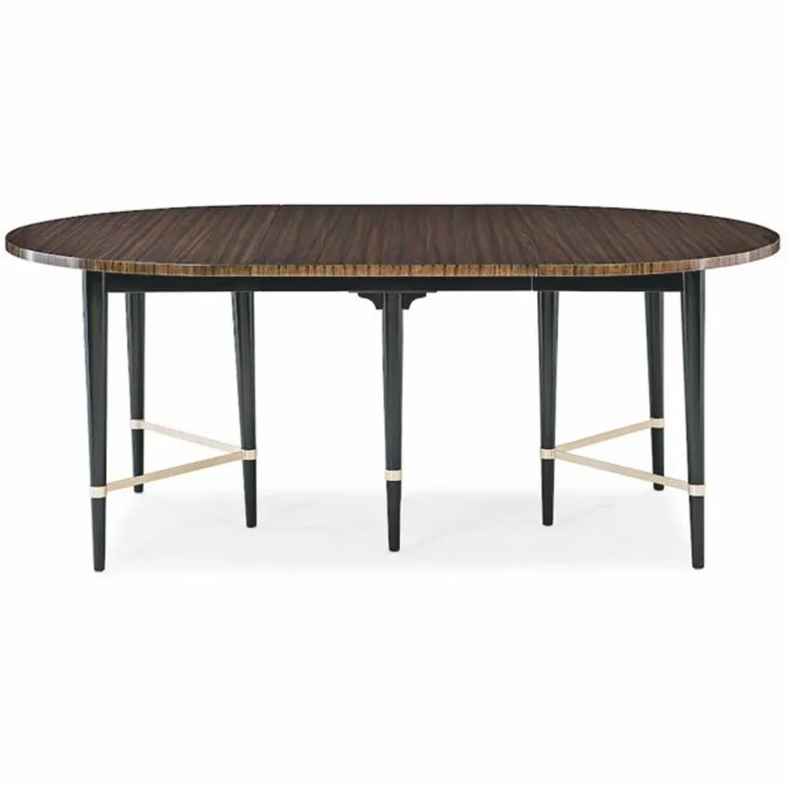 Casa Padrino Luxus Esstisch Dunkelbraun / Schwarz 122-182 cm - Ausziehbar