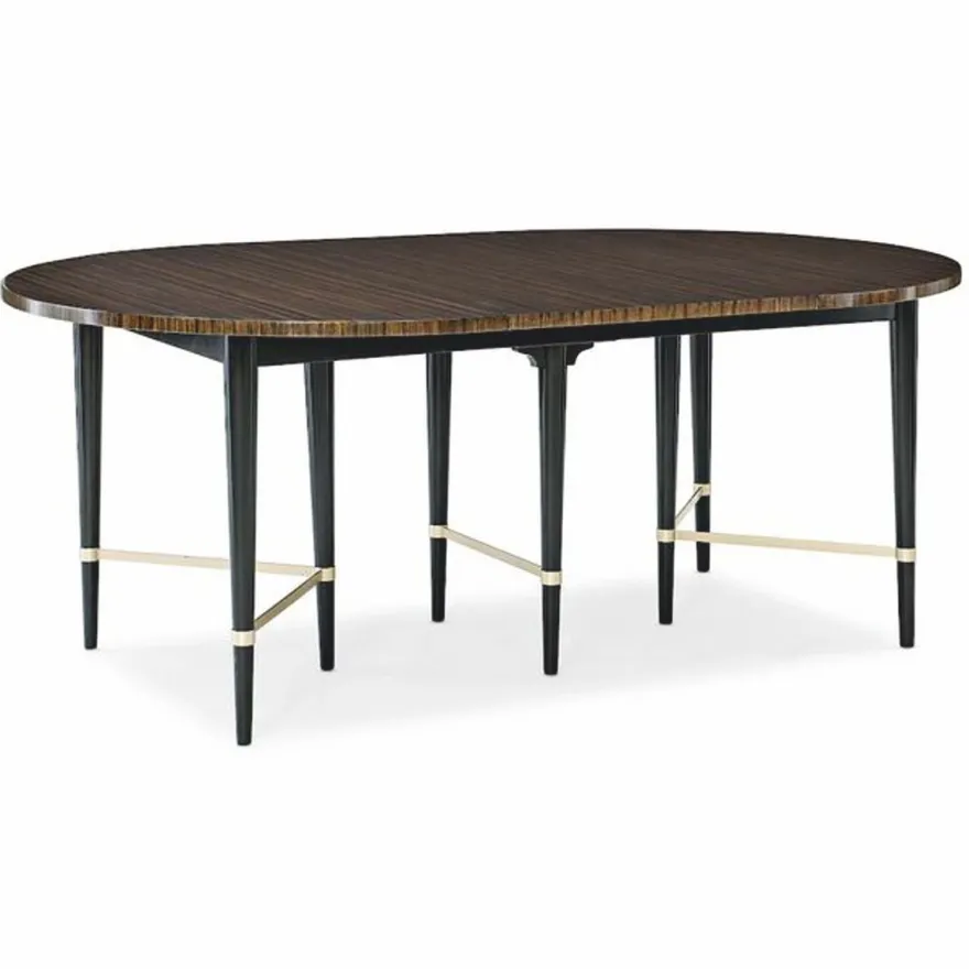 Casa Padrino Luxus Esstisch Dunkelbraun / Schwarz 122-182 cm - Ausziehbar