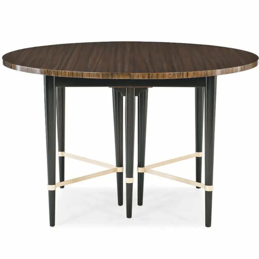 Casa Padrino Luxus Esstisch Dunkelbraun / Schwarz 122-182 cm - Ausziehbar