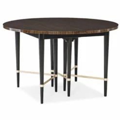 Casa Padrino Luxus Esstisch Dunkelbraun / Schwarz 122-182 cm - Ausziehbar