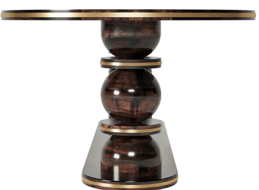 Casa Padrino Luxus Esstisch Dunkelbraun / Messing 240 x 110 x H. 76 cm - Ovaler Massivholz Esszimmertisch - Esszimmer Möbel - Luxus Möbel