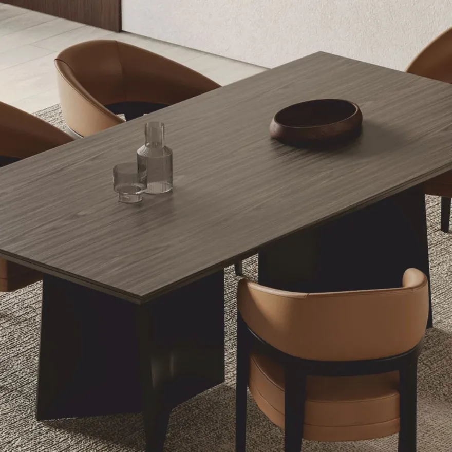 Casa Padrino Luxus Esstisch Dunkelbraun 220 cm - Hotel & Esszimmer Möbel