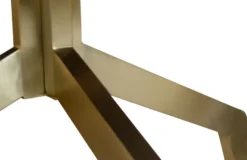 Casa Padrino Luxus Esstisch Gold / Schwarz 120 x H. 76 cm - Esszimmermöbel