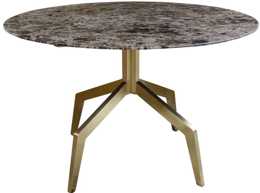 Casa Padrino Luxus Esstisch Gold / Schwarz 120 x H. 76 cm - Esszimmermöbel