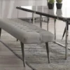 Casa Padrino Luxus Esstisch Grau / Silber 210 x 105 x H. 75 cm - Rechteckiger Küchentisch - Esszimmer Möbel - Küchen Möbel - Luxus Möbel - Luxus Einrichtung