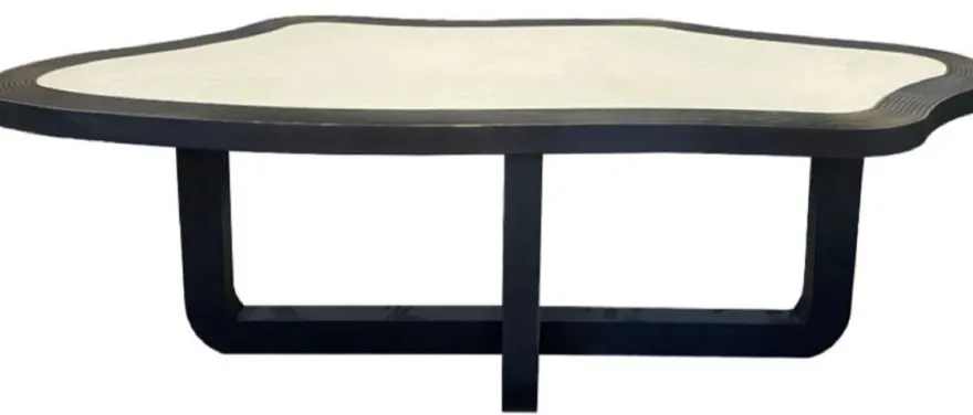 Casa Padrino Luxus Esstisch Grau / Schwarz 220 x 100 x H. 76 cm - Massiver Küchentisch - Esszimmer Möbel - Küchen Möbel - Luxus Möbel