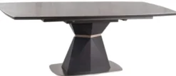 Casa Padrino Luxus Esstisch Grau / Matt Anthrazit 160-210 x 90 x H. 76 cm - Moderner ausziehbarer Esszimmertisch mit Keramikplatten in Marmoroptik - Luxus Esszimmer Möbel