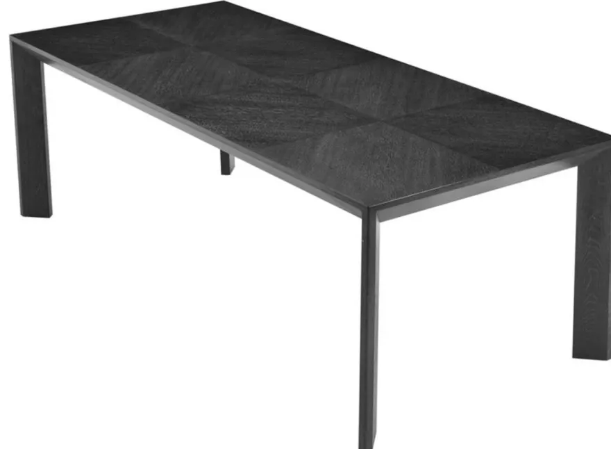 Casa Padrino Luxus Esstisch in schwarz 225 x 100 x H. 75 cm - Limited Edition