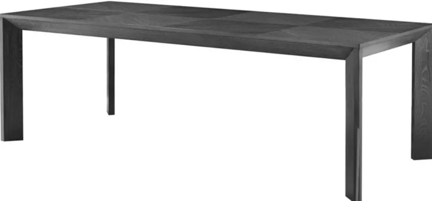 Casa Padrino Luxus Esstisch in schwarz 225 x 100 x H. 75 cm - Limited Edition
