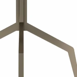 Casa Padrino Luxus Esstisch mit Travertin Tischplatte Grau / Bronze Ø 120 cm