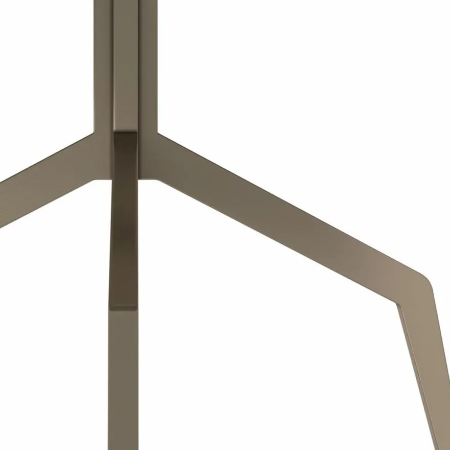 Casa Padrino Luxus Esstisch mit Travertin Tischplatte Grau / Bronze Ø 120 cm
