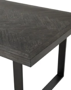 Casa Padrino Luxus Esstisch mit Eichenfurnier Tischplatte Schwarz / Bronze 230 x 100 x H. 75,5 cm - Luxus Esszimmermöbel
