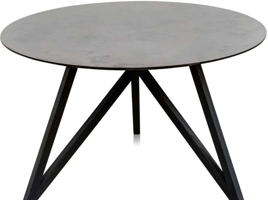 Casa Padrino Luxus Esstisch mit mineralbeschichteter Tischplatte 120 x H. 76 cm - Designer Esszimmermöbel