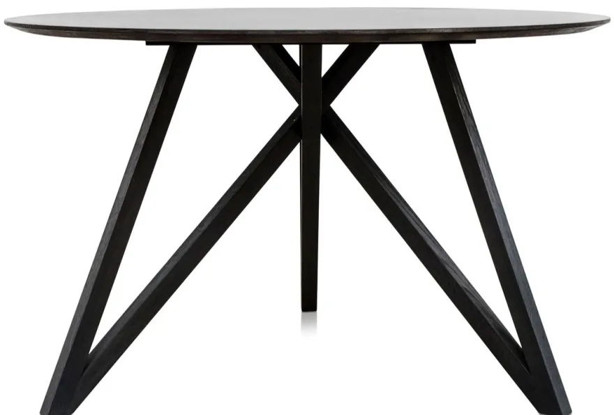 Casa Padrino Luxus Esstisch mit mineralbeschichteter Tischplatte 120 x H. 76 cm - Designer Esszimmermöbel