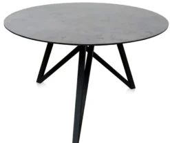 Casa Padrino Luxus Esstisch mit mineralbeschichteter Tischplatte 120 x H. 76 cm - Designer Esszimmermöbel