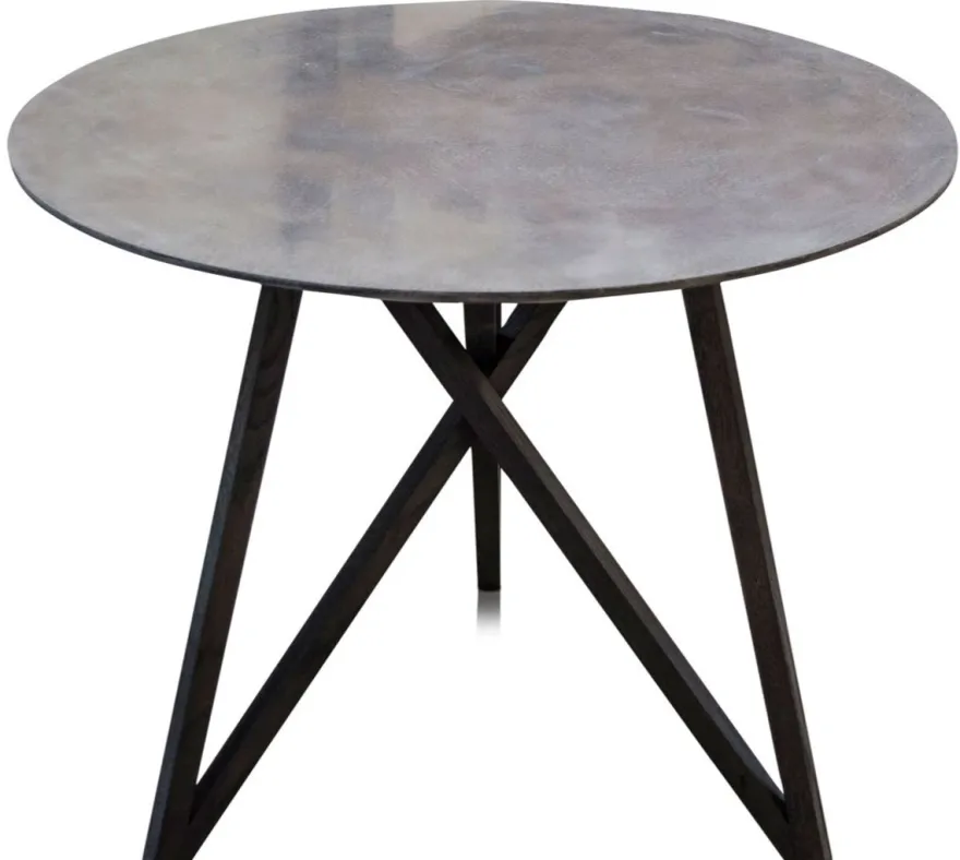 Casa Padrino Luxus Esstisch mit mineralbeschichteter Tischplatte 90 x H. 76 cm - Designer Esszimmermöbel