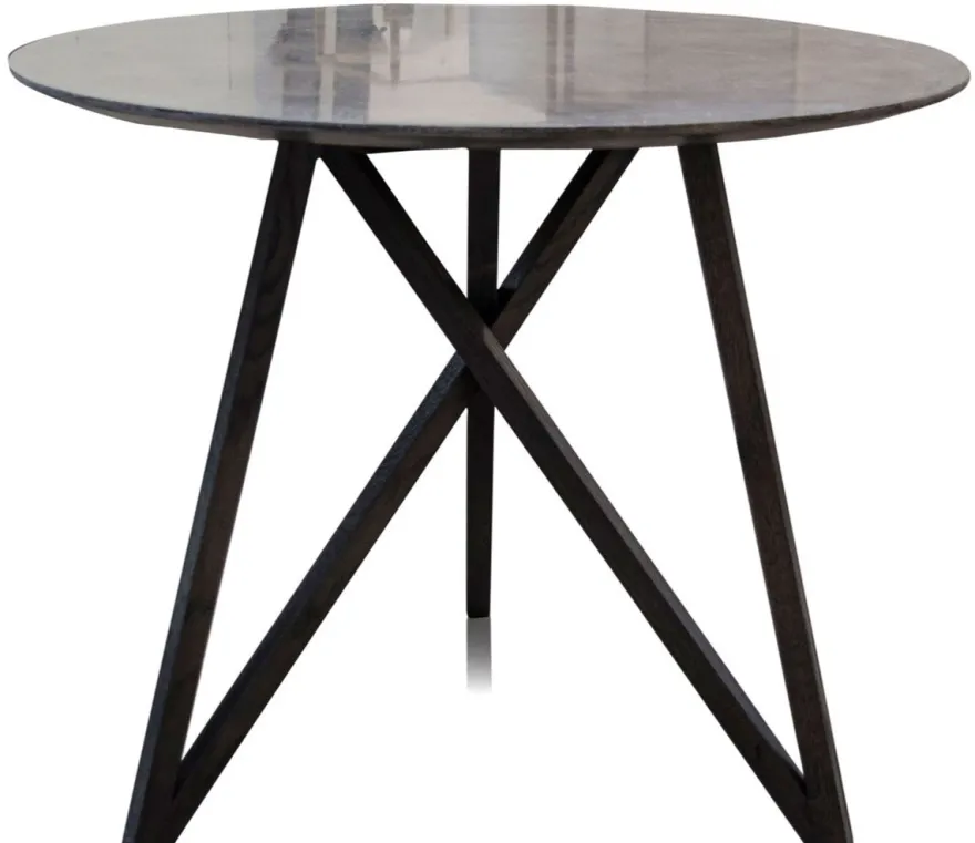 Casa Padrino Luxus Esstisch mit mineralbeschichteter Tischplatte 90 x H. 76 cm - Designer Esszimmermöbel