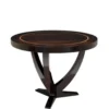 Casa Padrino Luxus Esstisch Mahagoni Holz Hochglanzbraun 100 x H. 76 cm - Runder Designer Hotel Tisch