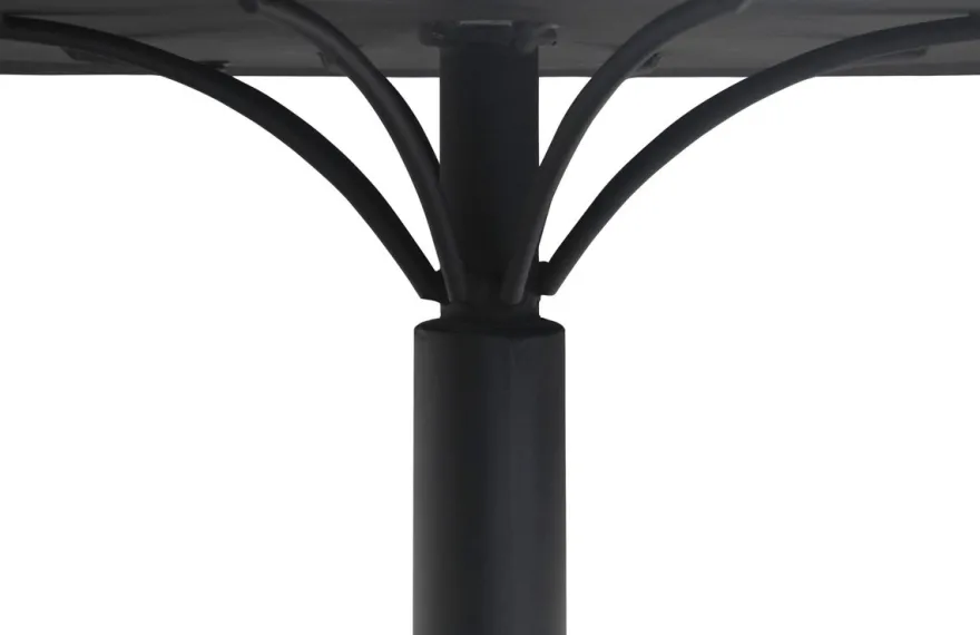 Casa Padrino Luxus Esstisch Mehrfarbig / Schwarz Ø 120 x H. 76 cm - Runder Küchentisch mit Schieferplatten & Keramik Fliesen