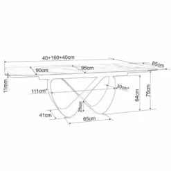 Casa Padrino Luxus Esstisch Matt Weiß / Matt Schwarz 160-240 cm - Ausziehbar