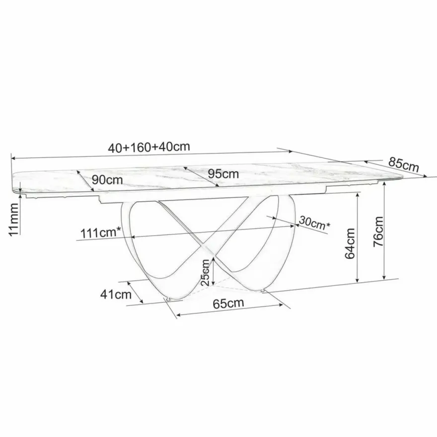 Casa Padrino Luxus Esstisch Matt Weiß / Matt Schwarz 160-240 cm - Ausziehbar