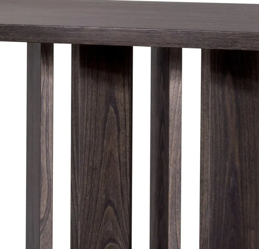 Casa Padrino Luxus Esstisch Mokka / Bronze 240 x 100 x H. 76 cm - Rechteckiger Massivholz Küchentisch - Massivholz Esszimmer Möbel - Massivholz Küchen Möbel - Luxus Möbel - Luxus Einrichtung