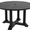 Casa Padrino Luxus Esstisch Mattschwarz Ø 130 x H. 75 cm - Runder Küchentisch aus hochwertigen strapazierbarem Aluminium - Gartentisch