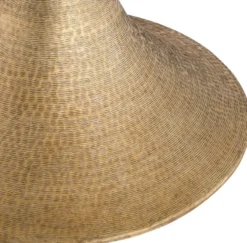 Casa Padrino Luxus Esstisch Naturfarben / Messing Ø 140 x H. 76 cm - Runder Küchentisch - Luxus Esszimmer Möbel