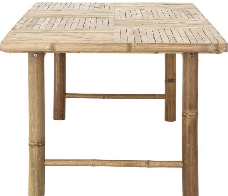 Casa Padrino Luxus Esstisch Naturfarben 200 x 100 x H. 74 cm - Rechteckiger Bambus Küchentisch - Esszimmer Möbel - Bambus Möbel - Luxus Möbel - Luxus Esszimmer Einrichtung