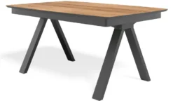 Casa Padrino Luxus Esstisch Naturfarben / Schwarz 138-236 x 90 x H. 77 cm - Ausziehbarer Massivholz Konferenztisch - Esszimmer Möbel - Büro Möbel - Massivholz Möbel - Luxus Möbel