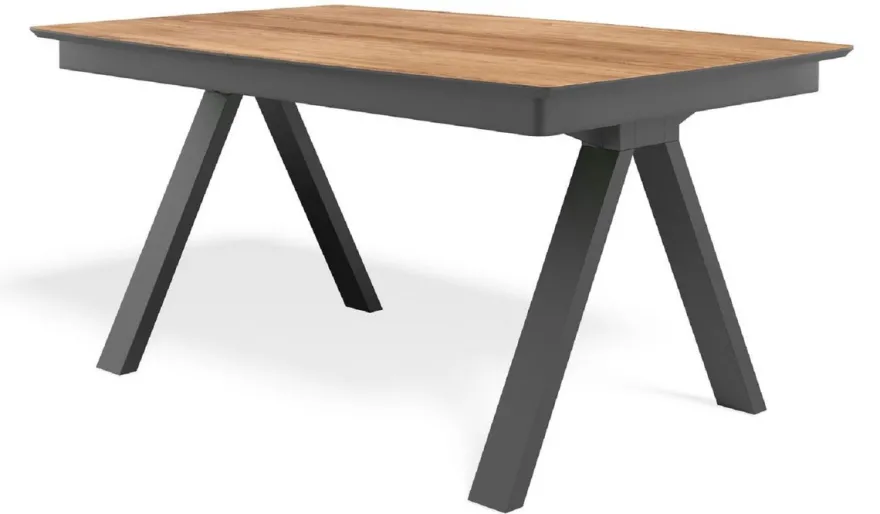 Casa Padrino Luxus Esstisch Naturfarben / Schwarz 138-236 x 90 x H. 77 cm - Ausziehbarer Massivholz Konferenztisch - Esszimmer Möbel - Büro Möbel - Massivholz Möbel - Luxus Möbel