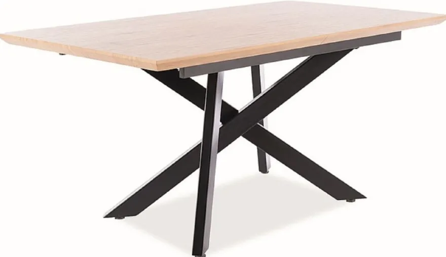 Casa Padrino Luxus Esstisch Naturfarben / Matt Schwarz 160-200 x 90 x H. 76 cm - Ausziehbarer Küchentisch - Esszimmer Möbel - Küchen Möbel - Luxus Möbel