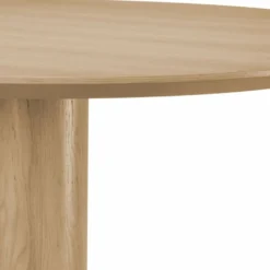 Casa Padrino Luxus Esstisch Naturfarben / Bronze Ø 132 cm - Esszimmer Möbel