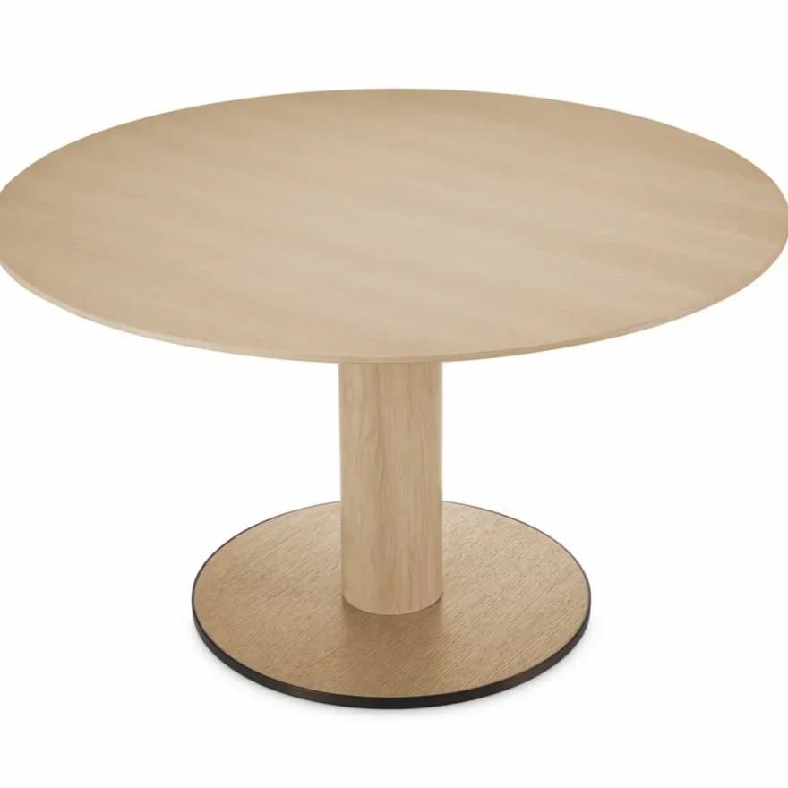 Casa Padrino Luxus Esstisch Naturfarben / Bronze Ø 132 cm - Esszimmer Möbel