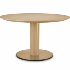 Casa Padrino Luxus Esstisch Naturfarben / Bronze Ø 132 cm - Esszimmer Möbel