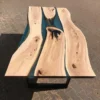 Casa Padrino Luxus Esstisch Naturfarben / Blau / Schwarz 160 cm